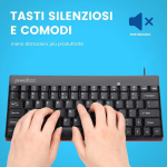 Perixx Periboard-422 usb c type c itaalia paigutusega miniklaviatuur, must