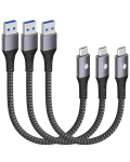 Conmdex usb c kaabel l&uuml;hike 30 cm / 0,3 m [3 tk] 10 gbps usb 3.1 gen2 andmekaabel type c android autole qc3.0 3.1a usb a kuni c kiirlaadija samsung note20 galaxy s24/s23/s22 galaxy z flip5 tab s9 jaoks
