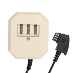 Ecabo analoogsplitter/adapter - telefonikaabel/v&otilde;rgukaabel - tae f kuni tae-nfn ja rj11 - wester male/female - ruuterile, modemile, faksile, telefonile, fritzboxile - must - 0,2 m