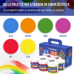 7 Artists 6 gua&scaron;&scaron;v&auml;rvi komplekt, lastele mittetoksiline, 6 x 60 ml, nahas&otilde;bralikud v&auml;rvid, pestavad, s&otilde;rmev&auml;rvid lastele alates 3. eluaastast, s&otilde;rmev&auml;rvid lastele, mittetoksiline