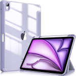 Fintie h&uuml;briid&uuml;mbris ipad air tahvelarvutile, 11 tolli, ipad air 6./5./4. p&otilde;lvkond, 2024/2022/2020, 10,9 tolli, pliiatsi hoidik, p&otilde;rutuskindel, kaitsev, l&auml;bipaistva k&otilde;va tagakaanega, pastelllilla