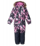 Lenne laste kombinesoon 180g Juliet 24326*1822, must/roosa