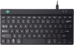 R-go Compact Break klaviatuur, Qwerty Us paigutus, pausiekraaniga, ergonoomiline lame disain, juhtmega, must