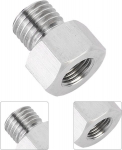 Adapter npt 1/8 tolli roostevabast terasest auto adapter, alumiiniumisulamist sisekeere kuni meetriline m12 x 1.5 v&auml;liskeere tarviku &otilde;lir&otilde;hu adapter koos seibiga