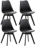 4 Linares plasttoolide komplekt, juoda/juoda
