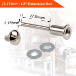 7 tk Hss p&ouml;&ouml;rleva t&ouml;&ouml;riista saelehed, (nitriiditud teras) mini ketassaelehe komplekt, puidu l&otilde;ikekettad Dremel spindel mini puur koos (3,175 mm) 1/8" pikendusvardaga, Anisqui
