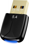 Usb bluetooth adapter, rengoga 5.4 bluetooth adapter pc edr bluetooth stick windows 11/10/8.1/7 jaoks, bluetooth dongle pc s&uuml;learvuti k&otilde;rvaklappide klaviatuuri hiire plug and play kontrolleri peakomplekti lauaarvuti jaoks