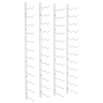 vidaXL seinale kinnitatav veiniriiul 24 pudelile 2 tk, valge, raud