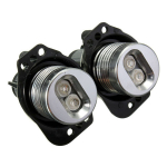 CSPARKV LED Angel Eyes LED valgus 2tk 12W Halo Ring Marker Light Angel Eyes Pirnid E90 E91 2005-2008 Auto LED lambid Esituled P&auml;evas&otilde;idutuled Sinine Tuli
