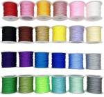 Yayatty nailonniit nailonn&ouml;&ouml;r 24 v&auml;rvi 0,8 mm vahatatud puuvillane n&ouml;&ouml;r punutud nailonniit ehete valmistamiseks diy k&auml;sit&ouml;&ouml; jaoks (24)