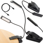 Raamatulugemislamp USB &ouml;&ouml;lamp klambriga, silmadele tervislik, 9 LED-i