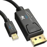 Kabeldirekt 4k Mini Displayport - Displayport kaabel (mini Dp - Dp) - 5x 2m - spetsiaalse A.i.s. varjestusega Displayporti pistikus, Mini Displayport/thunderbolt 1 ja 2 Pc, s&uuml;learvuti ja Mac jaoks