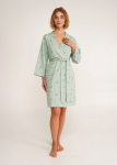 Puuvillane hommikumantel SERENE GREENS 7235/010 Giulia, v&auml;rv muted mint