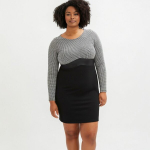 Naiste mustvalge ruudulise mustriga kleit, BodyFlirt, minikleit, L/XL