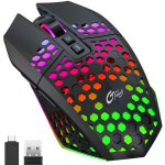GameBox M&auml;ngurihiir RGB 2.4GHz Traadita Kerge Korpus + USB Laadimine 1600 DPI Must