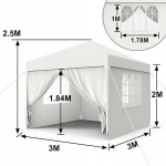 Paviljon Fluxar home TN-1045, 300x300cm, valge