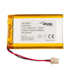 Li-Po LP674261 Akyga AKY0640 3.7V / 2000mAh PCM aku Molex 2-Pin 50mm pistikuga.