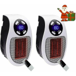 2tk 500 vati keraamiline ventilaatoriga soojendaja Mini ventilaatoriga soojendaja kaasaskantav &ouml;konoomne ruumik&uuml;te pistikupesaga soojendaja koos termostaadiga