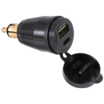 Mootorratta Din pistik veekindel laadija Qc3.0 Usb laadija ja C-t&uuml;&uuml;pi 30w toiteallika adapteri pistikupesale