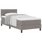 &uuml;heinimene voodi,kastpringi voodi madratsiga taupe 90x200 cm kangas CFE25556