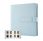 256 taskuga fotoalbum Instax Mini 9 3-tollisele filmile, Polaroid, fotokaardi kaust, v&auml;ike fotoalbum, sinine