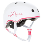 Kiiver Raven Essto S, 52-55 cm, valge/roosa