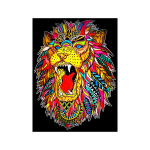 Sametine v&auml;rvimispilt L&otilde;vikuningas viltpliiatsitega, L-suurus