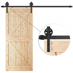 Liuguste s&uuml;steem Springos HA5007, 183 cm, barn door, siin ja kinnitusdetailid kuni 100 kg, must
