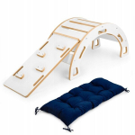 Mega komplekt: Valge kiiktool lapsele + tumesinine padi + lium&auml;gi ronimisseinaga OBUBU