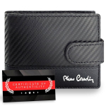 Meeste nahast rahakott Pierre Cardin, must, RFID kaitse A423706