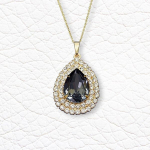 Naiste kaelakee DiamondSky "Jasmine (Silver Night)" Swarovski kristallidega DS01K445