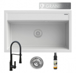 Graniidist valamu suur kauss v&auml;rvivalik kraan sifoon Asti Granitan must