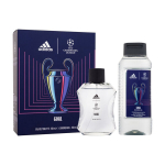 Kosmeetikakomplekt Adidas UEFA Champions League Goal EDT meestele: tualettvesi 100 ml + du&scaron;igeel 250 ml