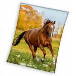 Fliistekk hobusega 150x200 cm, lastele, pehme, sertifitseeritud