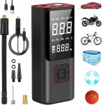 Juhtmevaba &otilde;hukompressor HEELLY 12V, 6000 mAh, 10 BAR, LED-taskulambiga ja &bdquo;Powerbank&ldquo; funktsiooniga