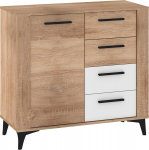 Kummut Meblocross Sigma SIG-02, pruun/valge