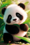 Numbritega maalimise komplekt, Armas panda, 20x30, varvikas, MC1144e