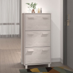 vidaXL jalatsikapp, valge, 59,5x35x117 cm, toekas m&auml;nnipuit