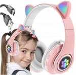 Happy people andy LED-valgusega juhtmevabad k&otilde;rvaklapid, roosad k&otilde;rvadega