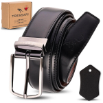 TRESSARI Kahepoolne nahkv&ouml;&ouml; must pruun 120 cm p&uuml;kstele