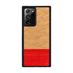 Man & Wood Looduslikust puidust &uuml;mbris Samsung Galaxy Note20 Ultra jaoks &ndash; Kalaluu Atsalea Punane