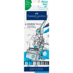 6 markerid - Joonistus - Faber-Castell - Goldfaber Sketch - Kahe otsaga - Sinise/hallid toonid