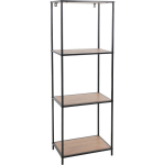 Metallist riiul 46x30x130 cm, must