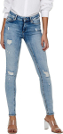 ONLBLUSH LIFE Skinny Fit naiste teksad Helesinine Denim, L/30