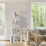 Ainulaadne riiul Vonkinka, valge, 125 cm