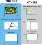 Towond kaasaskantav esitlusekraan 120" 16:9 Projector Screen with Tripod