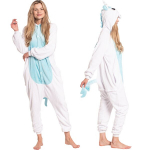 Naiste &uuml;hes t&uuml;kis Kigurumi pidžaama Onesie kost&uuml;&uuml;m &Uuml;kssarvik Sinine 175-185 cm XL