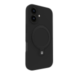 Evelatus Premium Magsafe Soft Touch silikoonist &uuml;mbris alusega Apple iPhone 16 jaoks Must