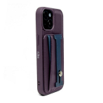 Telefonihoidja Aizmugurējais vāciņ&scaron; iLike Apple iPhone 15 LEATHER POCKET STAND COVER Purple 4752192072377 ILIAPP15LPP (4752192072377)