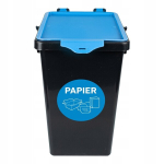 Paberikorv paberile, pr&uuml;gile, sorteerimiseks, plastikule, klapiga
